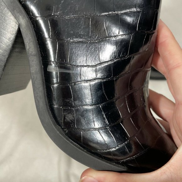 NEW! $110 Steve Madden Leve Block Heel Boot Black - Picture 11 of 12